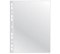 Q-Connect 37693 Pochette Polypropylène Eco Perforée Antistatique A4 10/100e Lot de 100 210x297mm Assorties