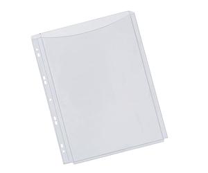Q-Connect 40855 Pochette PVC Perforé Soufflet Plan A4 18/100e Lot de 5 Assorties