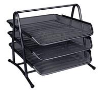 Q-Connect 44058 Set 3 Corbeilles A4 350 x 278 x 275 mm Noir