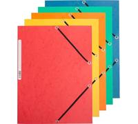 Q-Connect 44247 Chemise Carte Lustrée 320 x 243 mm 375 g 3 Rabats Couleurs Assorties