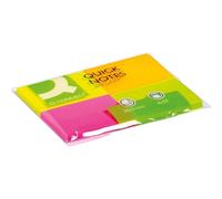 Q-Connect 928601 Bloc Notes Néon Repositionnables 40 x 50mm Papier Assorties