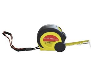 Q-Connect 936865 Mètre Enrouleur Caoutchouc Frein Matériel Anti-choc Largeur 19mm Longueur 5m Assorties