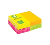 Q Connect Assorti 125x75mm Quick Note Repositionnable Pad - Neon