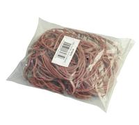 Q-Connect Élastiques en caoutchouc 100 g Diamètre 50 mm Rouge/Petits accessoires de bureau/Type standard/Matériaux-caoutchouc/Couleur-Rouge/Taille 50 mm