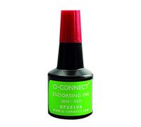 Q-CONNECT Endorsing d'encre Rouge 28 ml [Lot de 10]