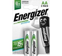 Energizer - Piles rechargeables AA (HR6) Extreme - 2300 mAh NiMH 1,2 V - 2 pièces