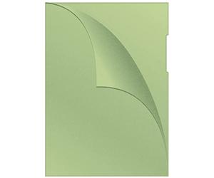 Q-Connect KF00309 Lot de 100 pochettes de présentation texturées Vert Format A4