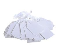 Q-Connect KF01617 Étiquette américaine avec ficelle Blanc 30 mm x 21 mm Lot de 1000 (Import Royaume Uni)