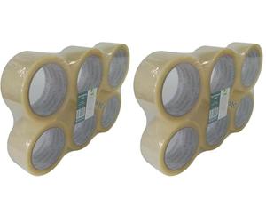 Q-Connect KF01791 Ruban adhésif - 50 mm x 66 m - Pack de 6 (Lot de 2)
