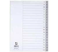 Q-Connect kf01817 onglet - A - Z, en PP, avec index, A4, 20 feuilles Gris
