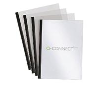 Q-Connect KF01926 A4 6mm Slide Binder/Cover Set (Pack of 20) - Black