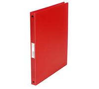 Q-Connect KF02920 Classeur A4 4 anneaux Diamètre 16 mm Rouge transparent