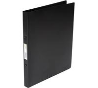 Q-Connect KF02923 Lot de 12 classeurs à anneaux A4 4 anneaux 16 mm - Couleur : noir transparent - En film PP translucide solide - Dos de 22 mm - Classeur à anneaux en plastique - Classeur à anneaux