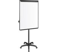 Q-Connect® KF04160 Flipchart - 70 x 100 cm, blanc/gris, pied en étoile avec roulettes