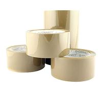 Q-Connect KF04381 Ruban adhésif d'emballage silencieux, Marron - Lot de 6