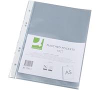 Q-Connect kf15571 Pochettes - Format A5 100 MYM, transparente, Lot de 10