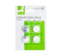 Q-Connect Lot de 4 piles de type bouton lithium CR2032 3 V
