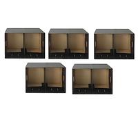 Q Connect Lot de 5 modules de rangement pour classeurs à levier Noir