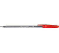 Q-Connect Lot de 50 stylos à bille classiques, en rouge, épaisseur de trait 0,5 mm, encre résistante à la lumière, pour le bureau, la maison et l'école