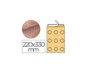 Q-Connect Pochette Bulles Air 220x330mm 82g Kraft Matelassé Rabat Droit Auto-Adhésive Sans Fenêtre Boîte 50 Unités