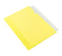 Q-Connect Pochette Coin Polypropylène Grainé Économique 12/100e Coloris Jaune Transparent Boîte 100 Unités
