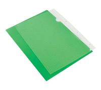 Q-Connect Pochette Coin Polypropylène Grainé Économique 12/100e Coloris Vert Transparent Boîte 100 Unités