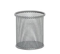 Q Connect pot a Crayon rond, conception de maille, couleur argent