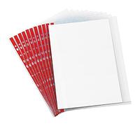 Q Connect Punched Pochette A4 Deluxe Side-Opening Rouge Strip (Lot de 25)