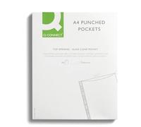 Q Connect Punched Pochette Verre - Transparent(Lot de 100)