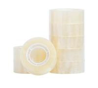 Q-Connect Ruban adhesif TRANSPARENT 33 m x 19 mm Economique et Resistant LOT de 8 rouleaux