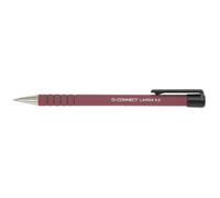 Q-Connect Stylo-Bille Lamda Rétractable Écriture Moyenne 0.7mm Pointe Métal Rouge