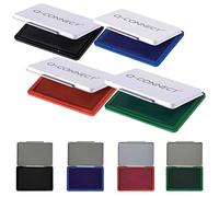 Q-Connect Tampon encreur 9 x 5,5 cm, 4 couleurs, noir/bleu/rouge/vert