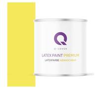Q-COVER Peinture latex lessivable Jaune citron 2L - très mat, intérieure, sans odeur, hypoallergénique, peinture murale, ultra lavable premium