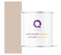 Q-COVER Peinture latex lessivable Noisette clair 2L - très mat, intérieure, sans odeur, hypoallergénique, peinture murale, ultra lavable premium