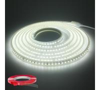 Q.Laomi Bande LED 20m, Très Lumineux Ruban LED 220V 230V sans Transformateur Etanche IP65 Bande de LED 120 LEDs/m, 6000K Bandeau avec Interrupteur, Blanc Froid