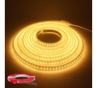 Q.Laomi Ruban LED 20m, Très Lumineux Bande LED 220V 230V sans Transformateur Etanche IP65 Bandeau LED 120 LEDs/m, 3000K Bande Lumineuse avec Interrupteur, Blanc Chaud