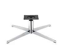 Q&Q Base Spider 4 Bras + Colonne Acier Noir Mat / Nickel Brossé Lot de 2