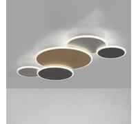 Q-Smart-Home Plafonnier intelligent Q-Piato, dimmable, multicolore, Salon / Salle à manger, Métal, Moderne