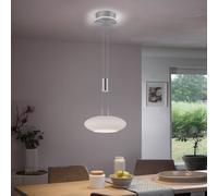 Q-Smart-Home Suspension intelligente Q-Etienne, dimmable, gris, Salon / Salle à manger, Métal, Moderne