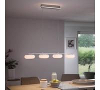 Q-Smart-Home Suspension intelligente Q-Etienne, dimmable, gris, Salon / Salle à manger, Métal, Moderne
