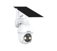 ANRAN Q03 Caméra Surveillance 2K 3MP WiFi Extérieure sans Fil Solaire, 360° PTZ Vision Nocturne Couleur PIR-Q03 Blanc