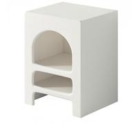 Q2f8o3h5 Table de Chevet Table de Chevet avec Cadre géométrique, Deux étagères Ouvertes for Le Rangement la Chambre à Coucher et du Salon Table de Nuit