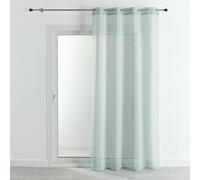 QABANE - Voilage Effet Lin Fluide - Polyester - Léger et Aérien - Idéal pour Salon, Chambre, Cuisine - Œillets Ronds Ø4 cm - Transparent et Tamisant - Prêt à Poser - 140 x 240 cm - Vert d'eau