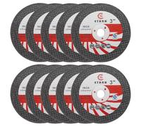 QALPOM 10 Pièces Disque à Tronçonner 75mm x 1.2mm x 10mm pour Mini Meuleuse d'Angle, Disque 76mm Métal et Acier Inoxydable, Disque Abrasif Haute Performance pour Découpe de Tuyaux, Tôles et Profilés