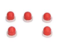 Qalvona 5 Pièces Poire d'Amorçage Rouge avec Trou, Accessoire de Carburateur, Compatible 694395 494408 5085 - Caoutchouc Durable, Haute Compatibilité, pour Moteurs Quantum et Intek