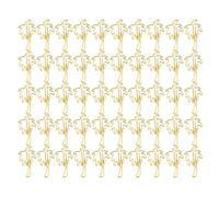 QANYEGN 50 pièces Mini trombones, trombones dorés en forme de cocotier, dossier de signet de classification de fichiers pour planificateur, cahiers, scrapbooking, organisateur de