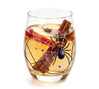 Qapayieg Verre À Boire Halloween Verrerie Transparente 420ml Motif Fantôme