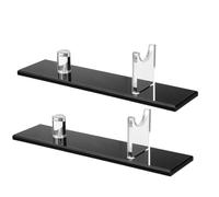 Qarmijaer 2Pcs Presentoir de Couteau de Table Fixe Présentoir en Acrylique pour Couteau Individuel pour la Décoration de (Base Noire)