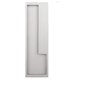 QAUUCP Poignée Encastrée Poignée de porte grange noire en alliage zinc doré | Poignées coulissantes intérieures, armoire affleurante, quincaillerie en bois for meubles(Silver 128mm Left)