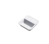 QAUUCP Poignée Encastrée Poignée dissimulée for porte coulissante moderne | Les meubles intégrés encochés de boucle manipulent la traction va-et-vient de garde-robe cachée(Matte White 57mm)